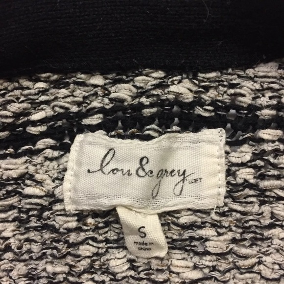 Lou & Grey Open Front Cardigan in Grey, White Melange - Picture 4 of 5
